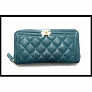 シャネル ボーイシャネル 財布(レディース)(ブルー・ネイビー/青色系