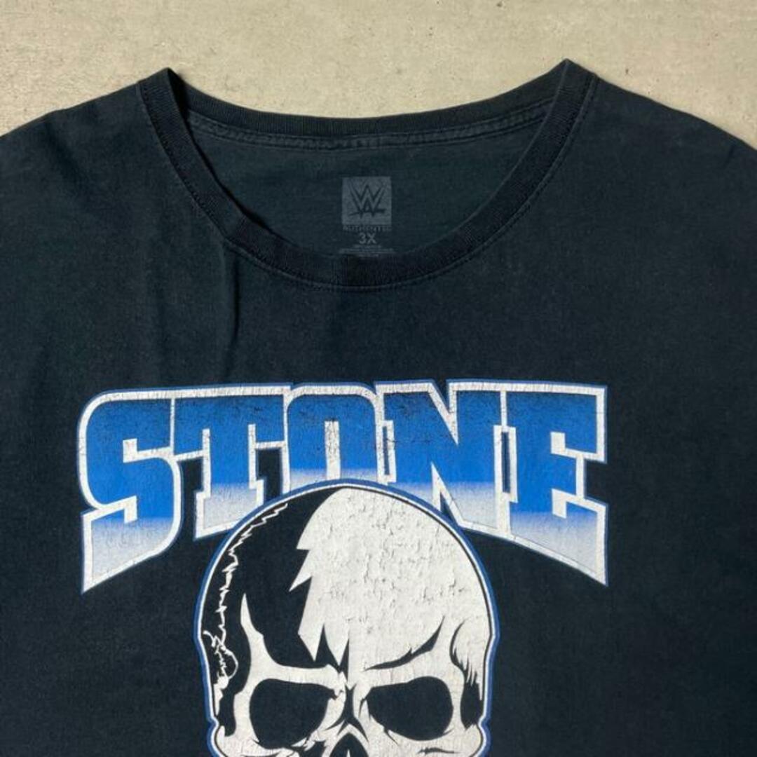 ビッグサイズ WWE プロレス STONE COLD スカル 両面プリント Tシャツ