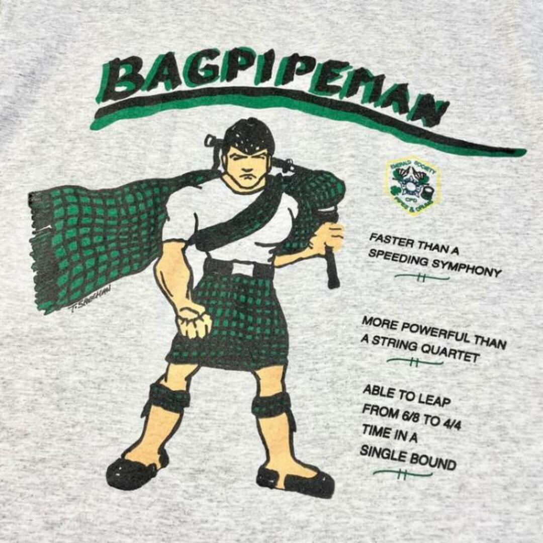 90年代 USA製 BAGPIPEMAN バグパイプ キャラクター プリントTシャツ メンズXL