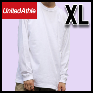 ユナイテッドアスレ(UnitedAthle)の新品未使用 ユナイテッドアスレ 5.6oz 無地 長袖Tシャツ ロンT 白 XL(Tシャツ/カットソー(七分/長袖))