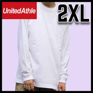 ユナイテッドアスレ(UnitedAthle)の新品未使用 ユナイテッドアスレ 5.6oz 無地 長袖TシャツロンT 白 2XL(Tシャツ/カットソー(七分/長袖))