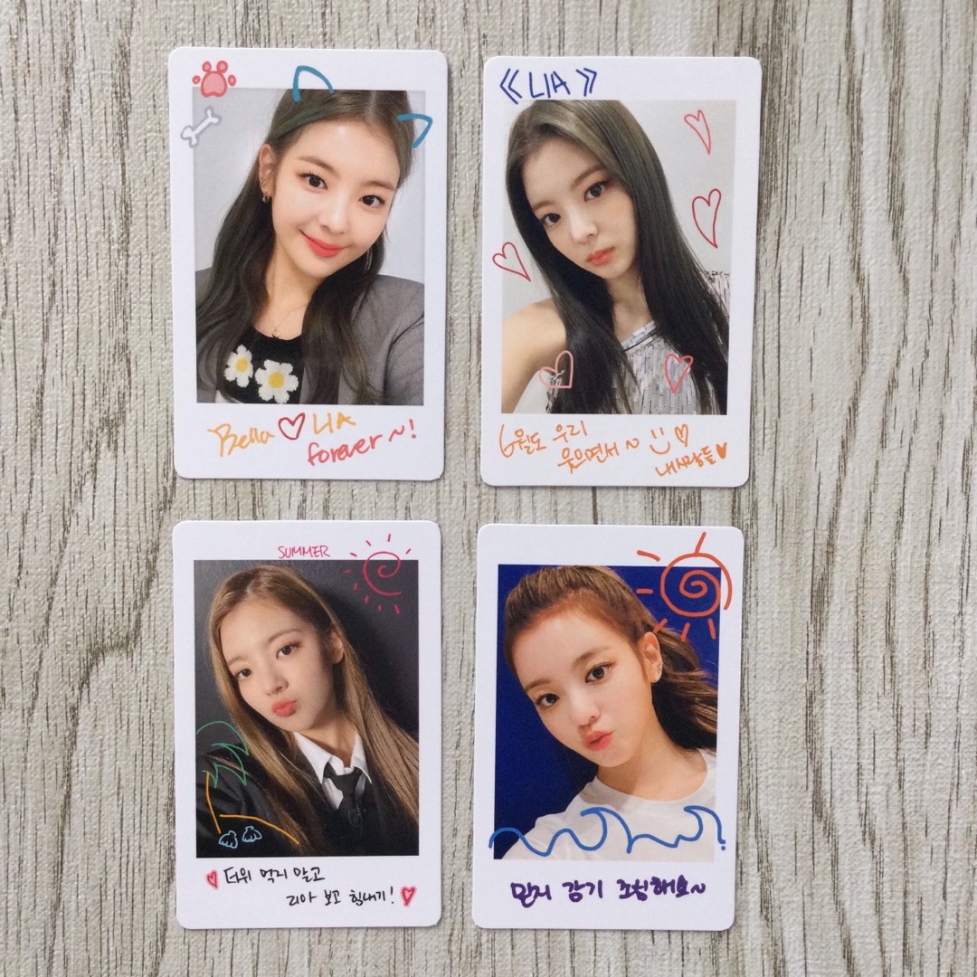 itzy リア no bad days チェキ風 トレカ lia コンプ セット