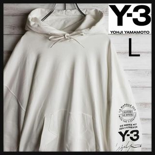 【希少アイテム】Y-3 センターロゴ パーカー ホワイト M 即完売モデル 美品