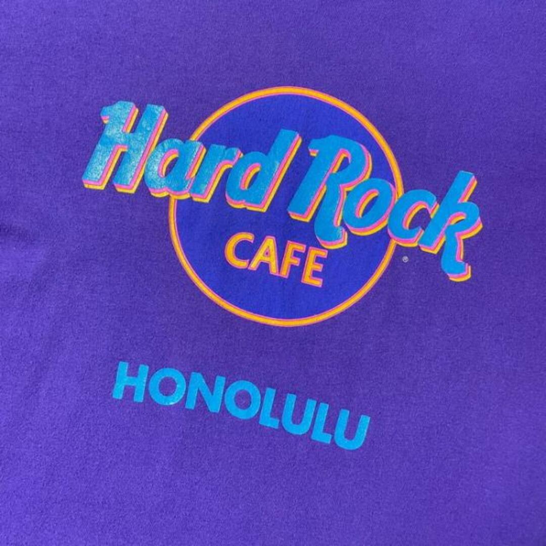 90年代 USA製 HARD ROCK CAFE ホノルル ハードロックカフェ 企業ロゴ アドバタイジングTシャツ メンズL