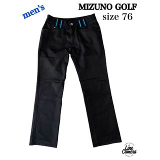 ミズノ(MIZUNO)のMIZUNO GOLF ミズノゴルフ　パンツ　メンズ76 ゴルフパンツ　黒(ウエア)