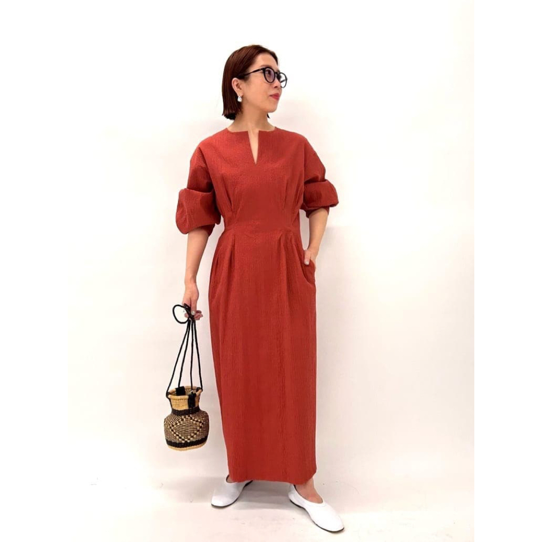 IENA - 新品 IENA コットンリップルウエストシェイプワンピースの通販