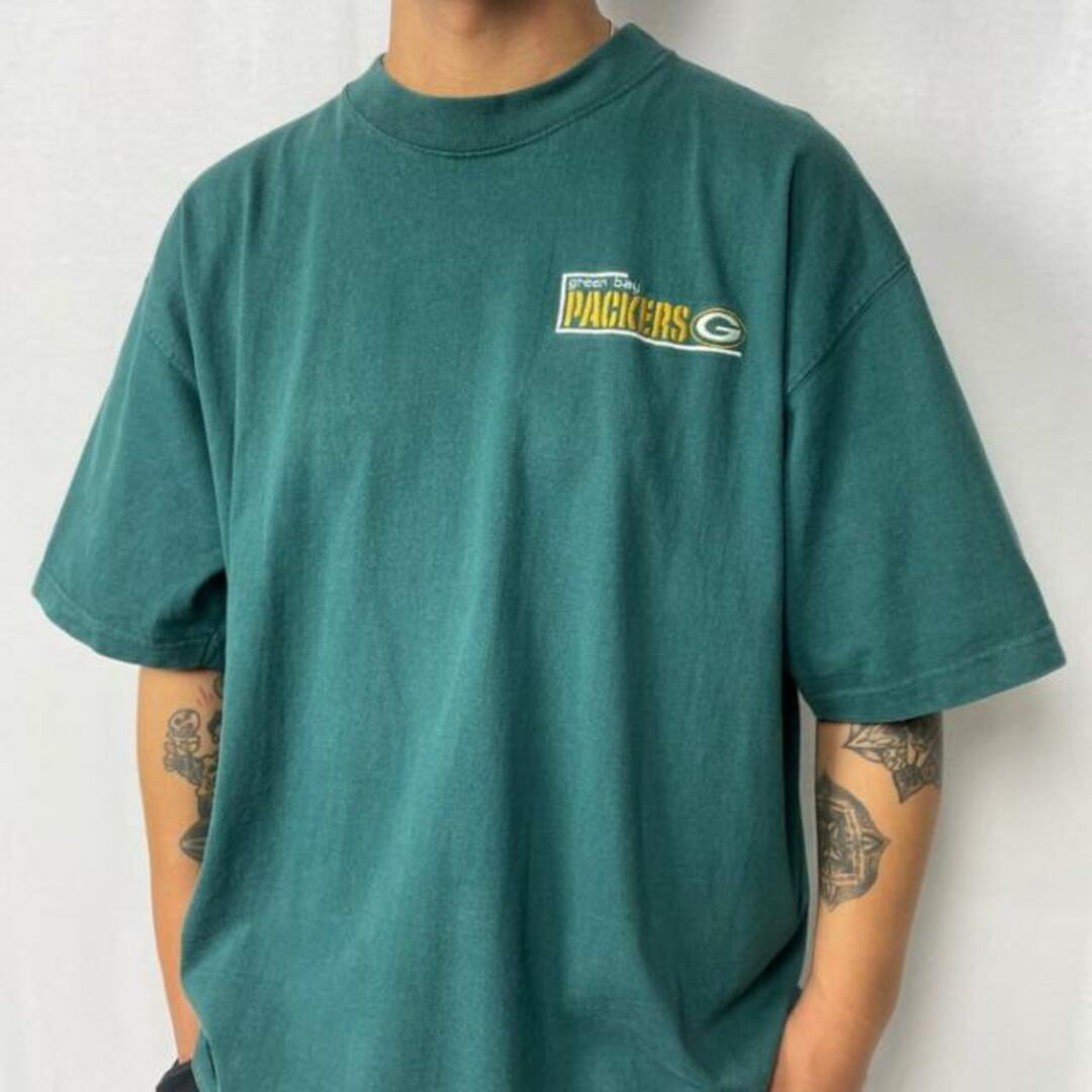 90年代 NFL GREEN BAY PACKERS チームロゴ 刺繍 Tシャツ メンズL
