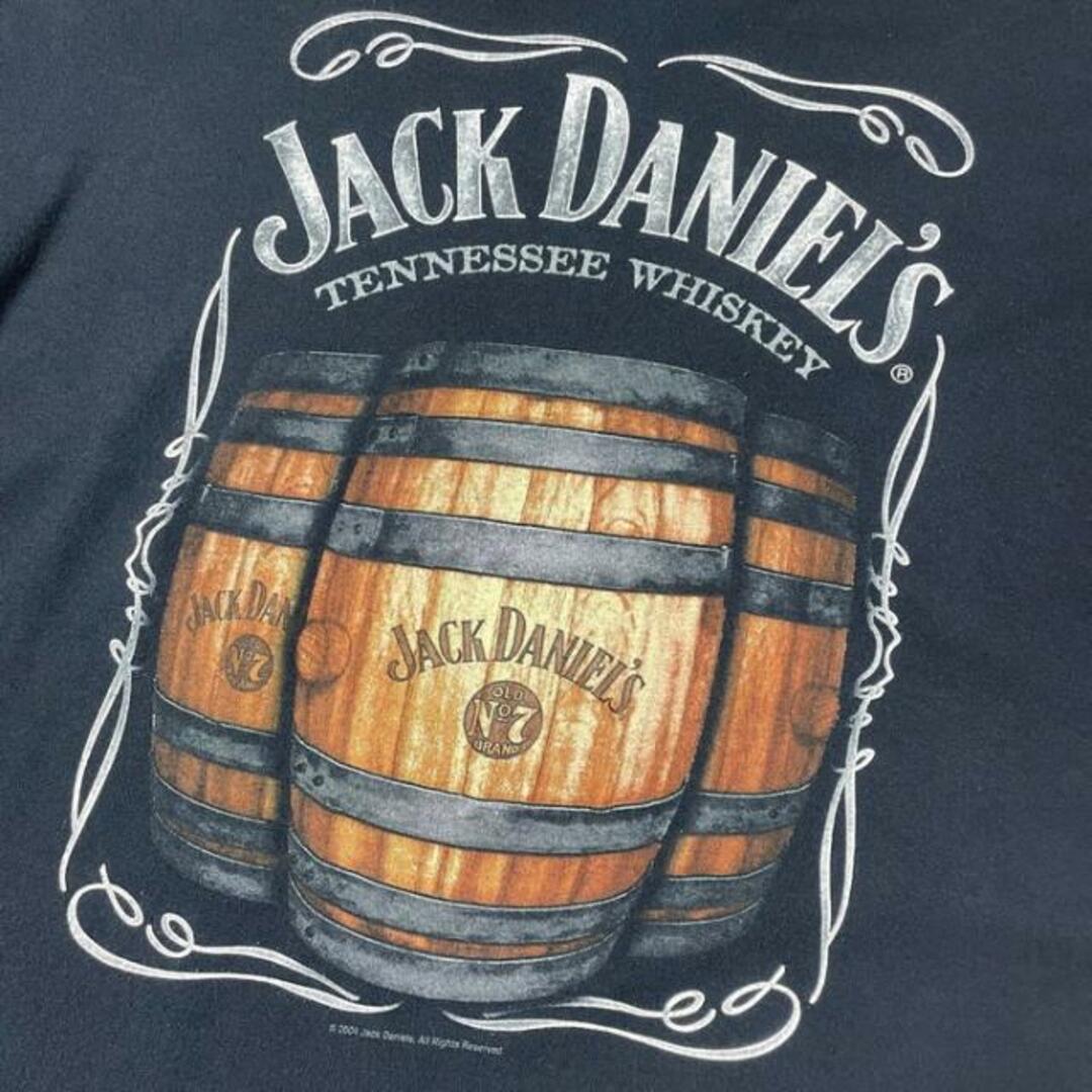 00年代 JACK DANIEL'S ジャックダニエル 企業ロゴ アドバタイジング バックプリントTシャツ メンズXL