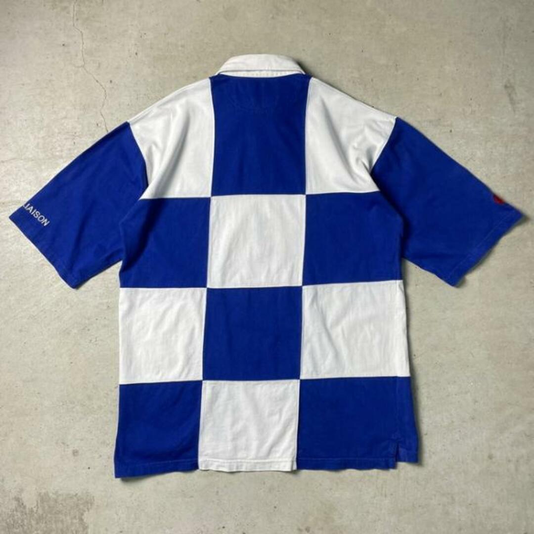 air france rugby sevens ロゴ刺繍 半袖 ラガーシャツ メンズXL