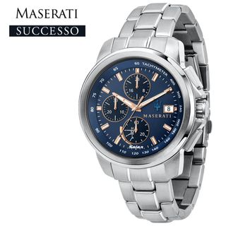 【新品】マセラティ MASERATI メンズ 腕時計 スフィーダ SFIDA クロノグラフ タキメーター クオーツ 時計  ブラック メタルベルト R8873640011