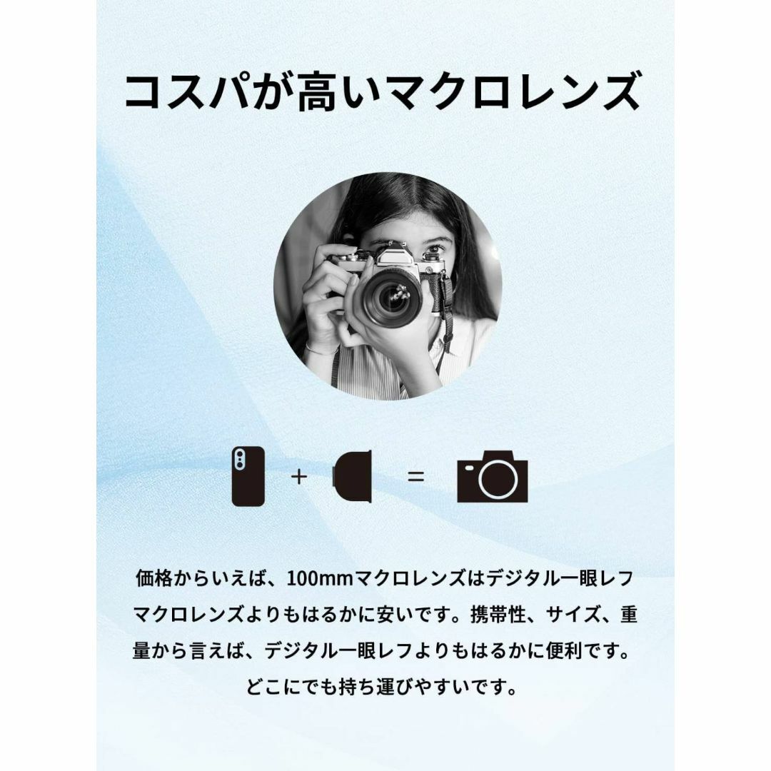 クリップ式で使いやすいスマホ用マクロレンズで、小さな被写体も大迫力に 5