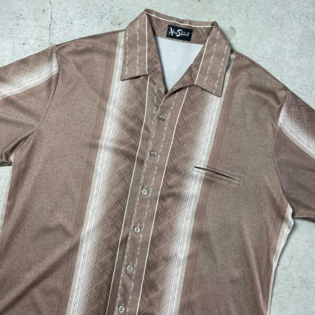 80〜90年代 USA製 Alan Stuart スキッパーカラー ポリエステルシャツ