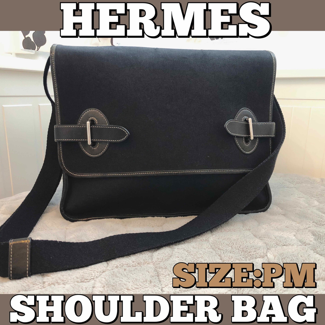 ☆HERMES☆エルメス/ブエナベンチュラPM/ショルダーバッグ/黒/エールトワルオフィシエ