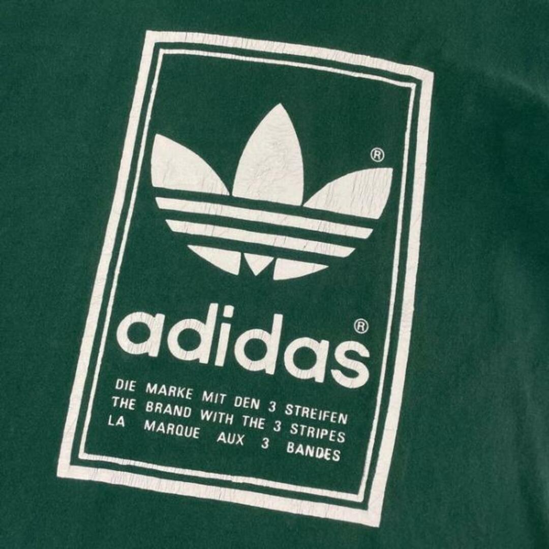 90年代 USA製 adidas アディダス ビッグロゴ トレフォイルロゴ プリントTシャツ メンズXL相当