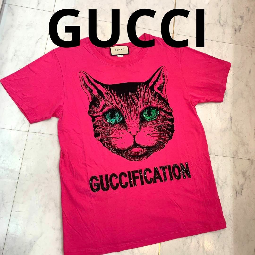 Gucci - ☆レア☆GUCCI ミスティックキャット Tシャツ ピンク Mサイズ