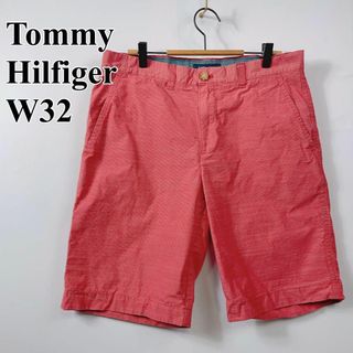 トミーヒルフィガー(TOMMY HILFIGER)のトミーヒルフィガー　ウエスト86センチ　サイズＬ　ピンク桃色　ショートパンツ古着(ショートパンツ)