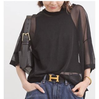 アパルトモンドゥーズィエムクラス(L'Appartement DEUXIEME CLASSE)のアパルトモン　Sheer T-shirt (Tシャツ(半袖/袖なし))