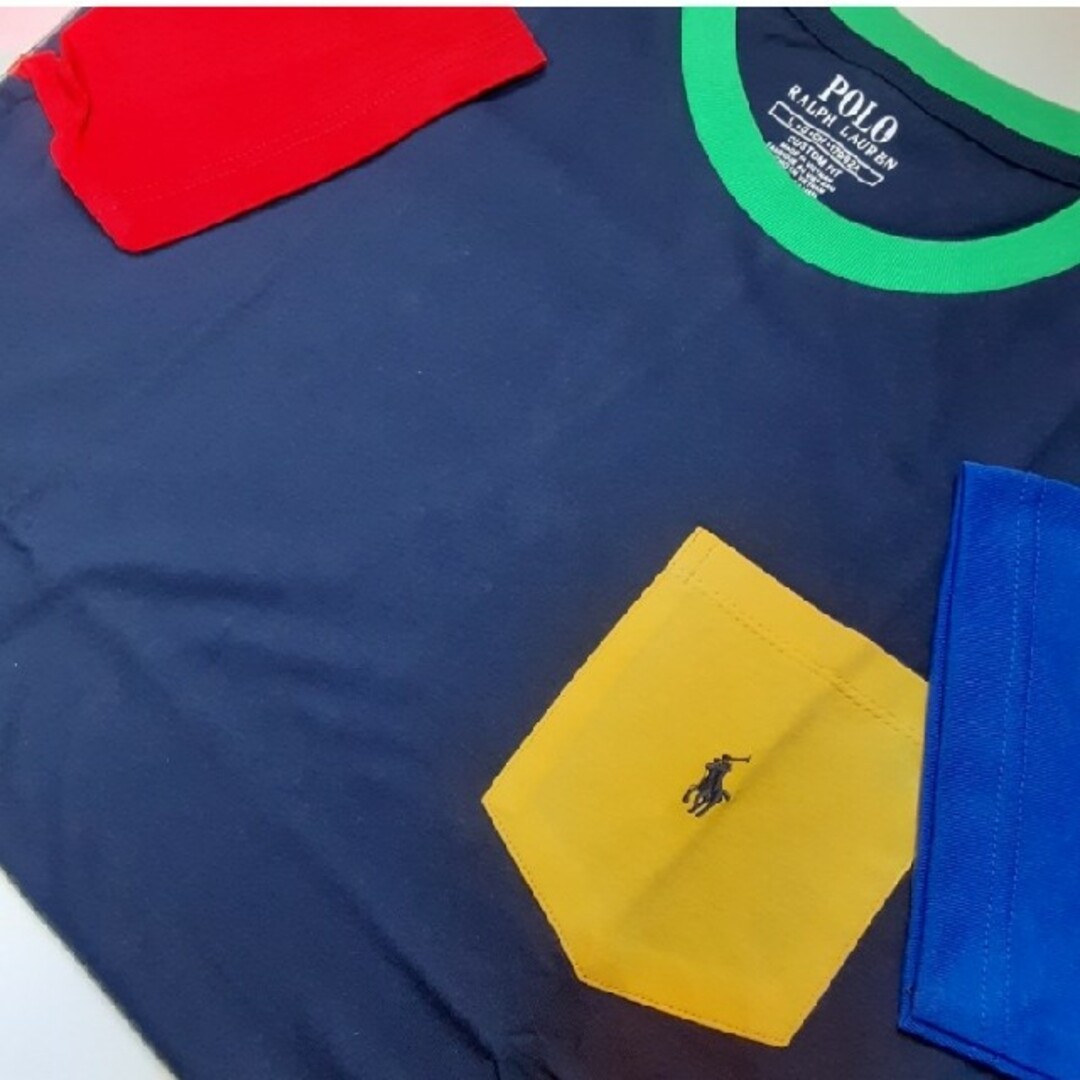 POLO RALPH LAUREN(ポロラルフローレン)の最値 未使用品 ポロ ラルフローレン クレイジーパターン リンガー Tシャツ L メンズのトップス(Tシャツ/カットソー(半袖/袖なし))の商品写真