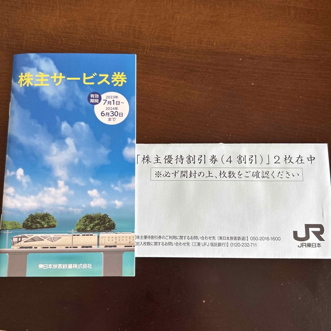 【JR東日本】株主優待割引券　株主サービス券　4割引