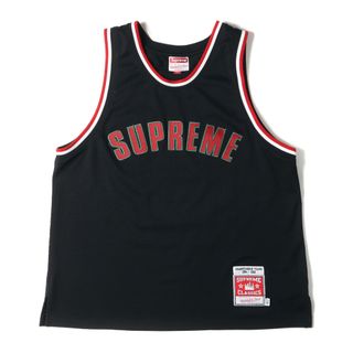 シュプリーム(Supreme)のSupreme シュプリーム タンクトップ サイズ:XL 21SS Mitchell & Ness ミッチェル&ネス メッシュ バスケ タンクトップ Basketball Jersey ブラック 黒 トップス カジュアル コラボ 【メンズ】【中古】(タンクトップ)