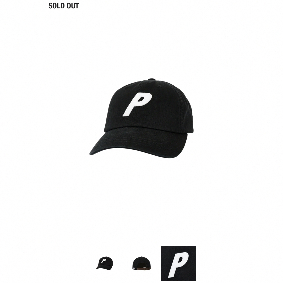 Palace Skateboards P 6-PANEL BLACK