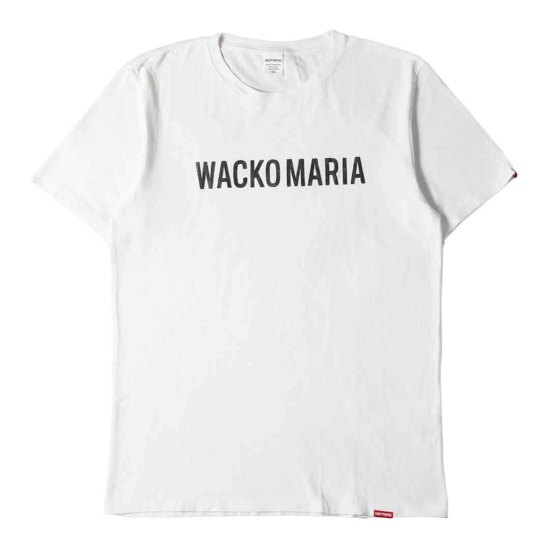 WACKO MARIA(ワコマリア)のWACKO MARIA ワコマリア Tシャツ サイズ:XXL ブランドロゴ ヘビー クルーネック 半袖 Tシャツ HEAVY WEIGHT CREW NECK T-SHIRT ホワイト 白 トップス カットソー 【メンズ】【中古】 メンズのトップス(Tシャツ/カットソー(半袖/袖なし))の商品写真