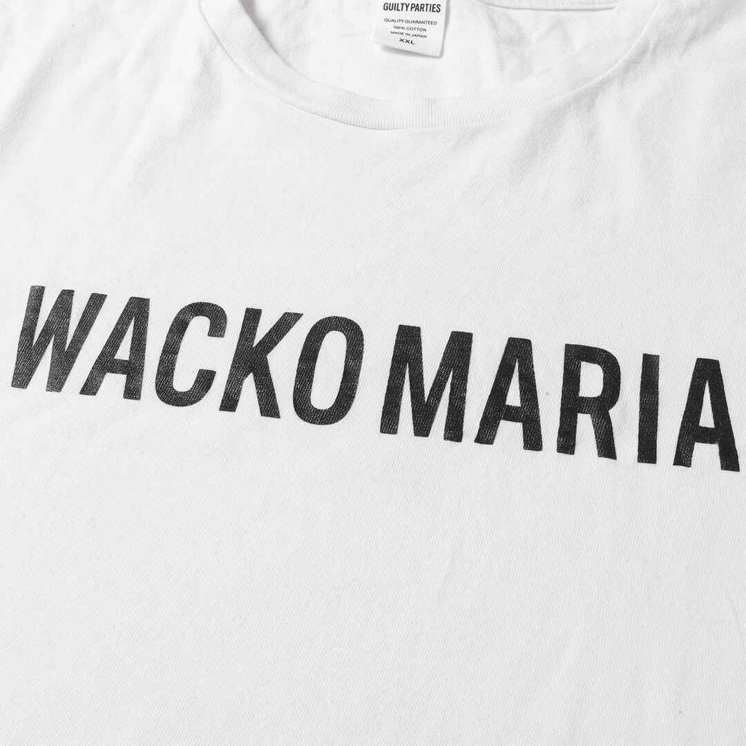 WACKO MARIA(ワコマリア)のWACKO MARIA ワコマリア Tシャツ サイズ:XXL ブランドロゴ ヘビー クルーネック 半袖 Tシャツ HEAVY WEIGHT CREW NECK T-SHIRT ホワイト 白 トップス カットソー 【メンズ】【中古】 メンズのトップス(Tシャツ/カットソー(半袖/袖なし))の商品写真