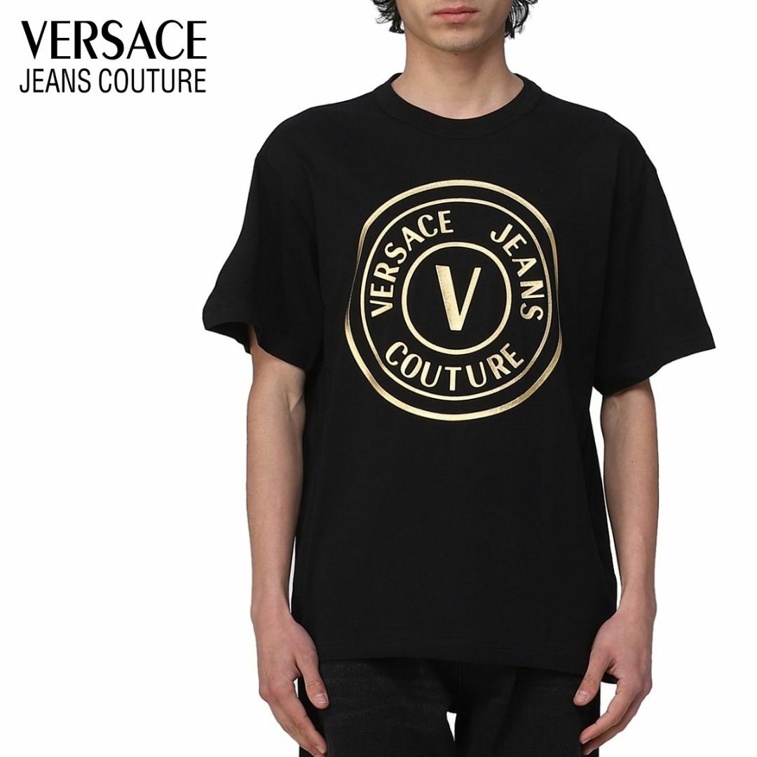VERSACE JEANS COUTURE Tシャツ ブラック XLサイズ