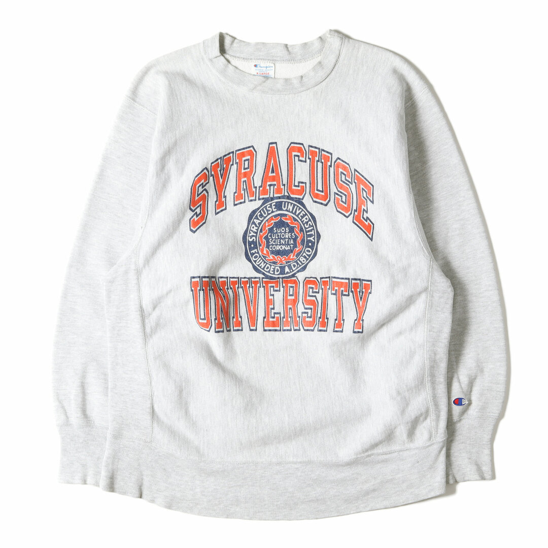 Champion vintage チャンピオン ヴィンテージ スウェット サイズ:XL 80s トリコタグ SYRACUSE リバースウィーブ  カレッジ スウェット シラキュース大学モデル ヘザーグレー トップス トレーナー 長袖 アメカジ 古着【メンズ】【中古】 | フリマアプリ ラクマ