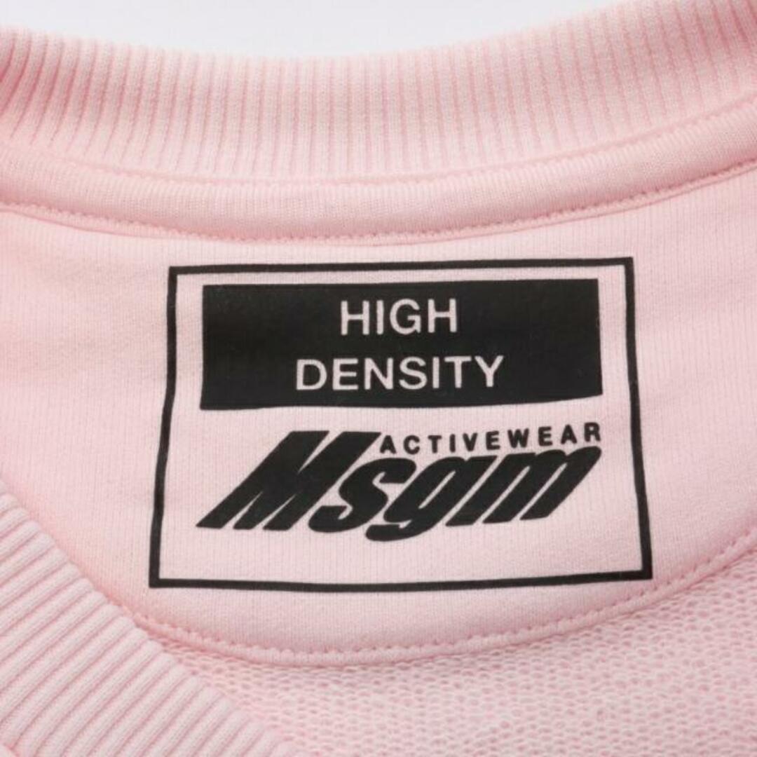 MSGM(エムエスジイエム)の トレーナー スウェットシャツ クルーネック ロゴプリント ピンク ブラック レディースのトップス(トレーナー/スウェット)の商品写真