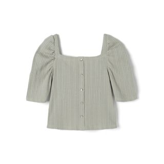 グレイル(GRL)の値下げ♡GRL スクエアパワショルトップス ミント 緑 ブラウス 春夏 SALE(シャツ/ブラウス(半袖/袖なし))