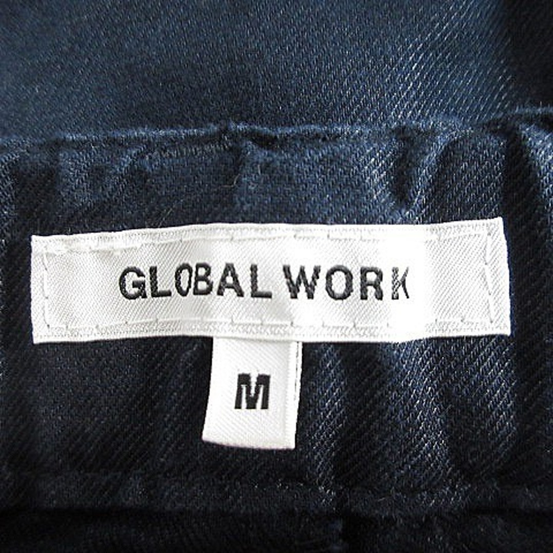 GLOBAL WORK(グローバルワーク)のグローバルワーク パンツ テーパード クロップド タック コットン 麻混 M 紺 メンズのパンツ(スラックス)の商品写真