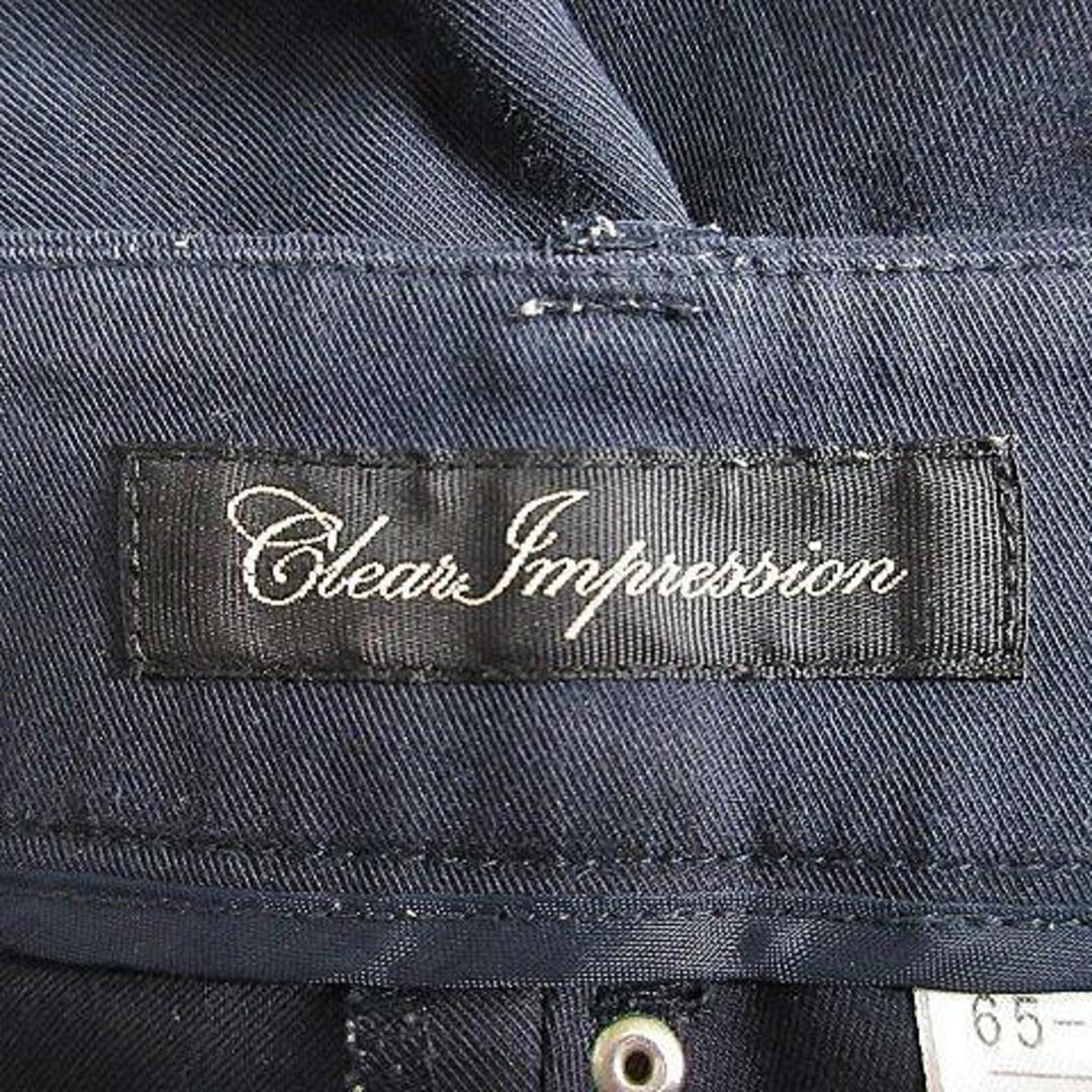 CLEAR IMPRESSION(クリアインプレッション)のクリアインプレッション パンツ テーパード クロップド コットン 無地 3 紺 レディースのパンツ(その他)の商品写真