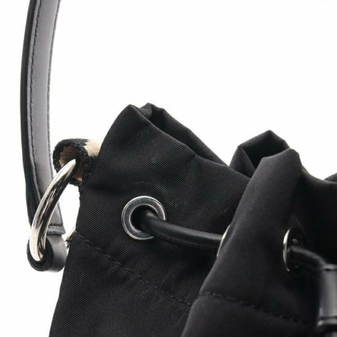 Stella McCartney(ステラマッカートニー)のバケットバッグ スモール ハンドバッグ ナイロン フェイクレザー ブラック ベージュ レディースのバッグ(ハンドバッグ)の商品写真