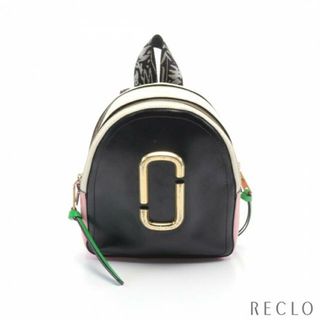 マークジェイコブス(MARC JACOBS)のPACK SHOT パックショット バックパック リュックサック レザー ブラック オフホワイト マルチカラー(リュック/バックパック)