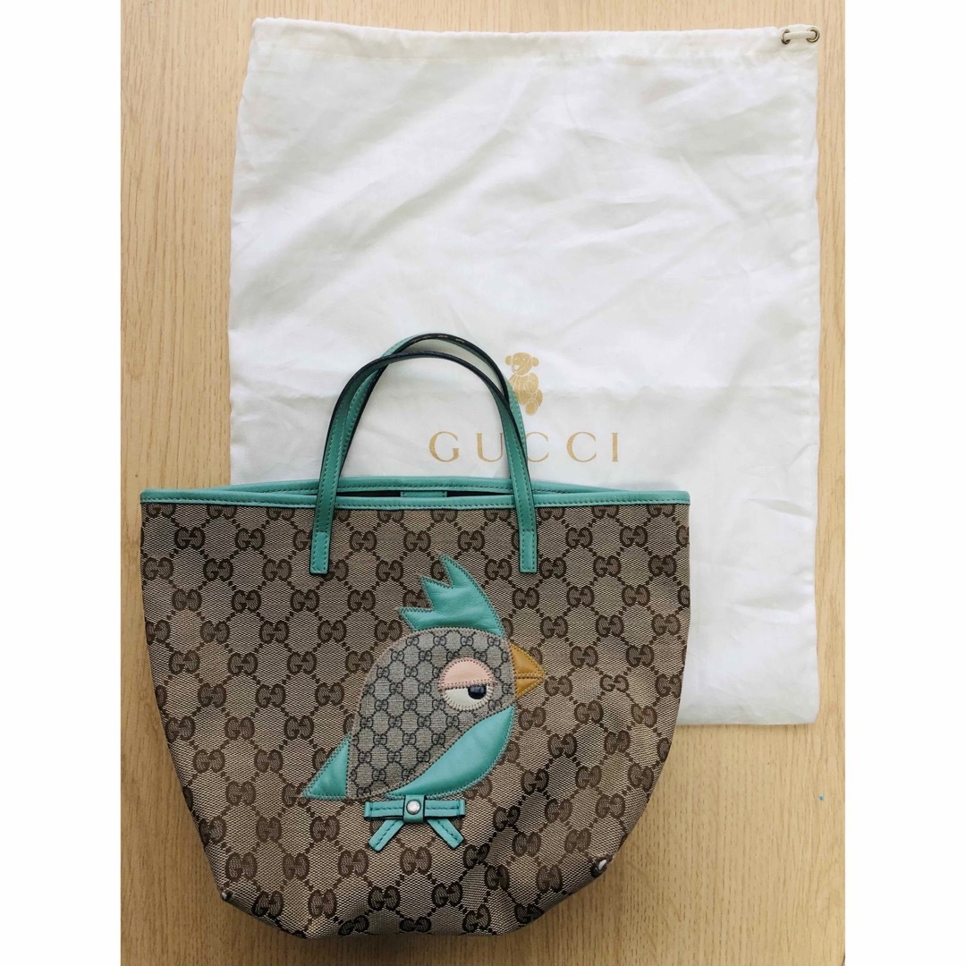 適当な価格 GUCCI グッチ パパガッロ ハンドバッグ オウム キャンバス