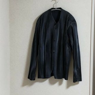 イッセイミヤケ(ISSEY MIYAKE)のオムプリッセイッセイミヤケ　ノーカラージャケット(ノーカラージャケット)