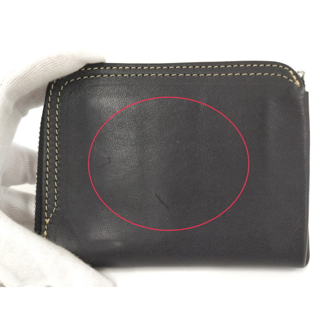 PAILOT RIVER L字ファスナー二つ折り財布 レザー ブラック メンズのファッション小物(長財布)の商品写真
