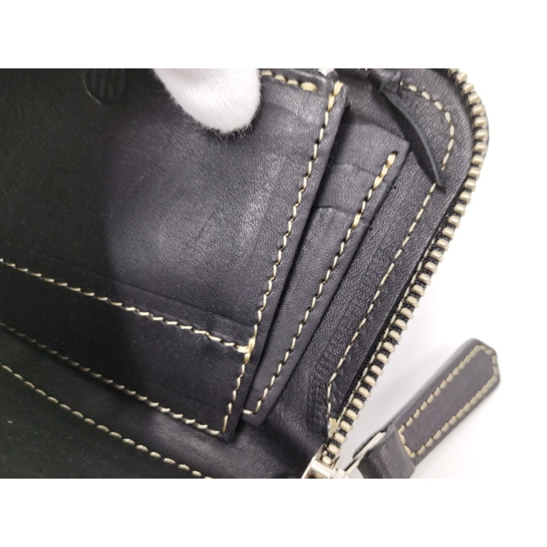 PAILOT RIVER L字ファスナー二つ折り財布 レザー ブラック メンズのファッション小物(長財布)の商品写真