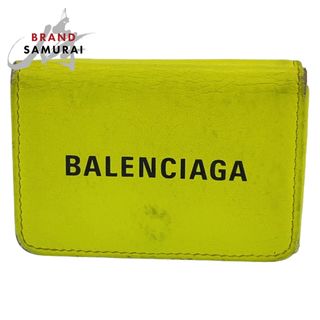 バレンシアガ(Balenciaga)のBALENCIAGA バレンシアガ エブリデイ イエロー 黄 シルバー金具 レザー 551921 DLR1N 三つ折り財布 札入れ レディース 403219 【中古】(財布)