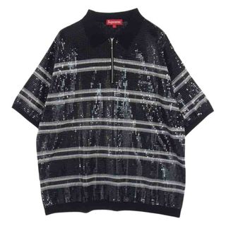 Supreme - Supreme シュプリーム ポロシャツ 23SS Sequin Stripe Zip