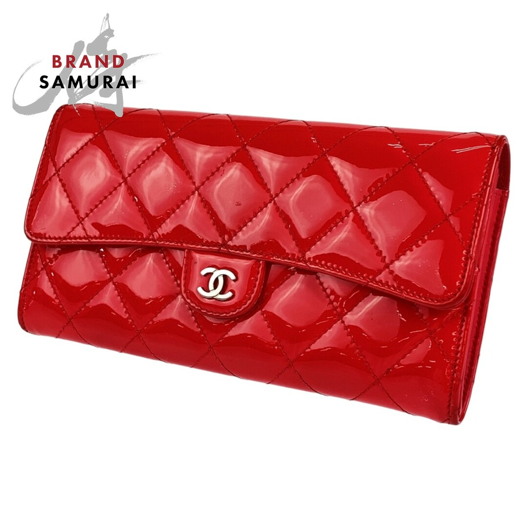 CHANEL - CHANEL シャネル マトラッセ ココマーク レッド 赤 シルバー