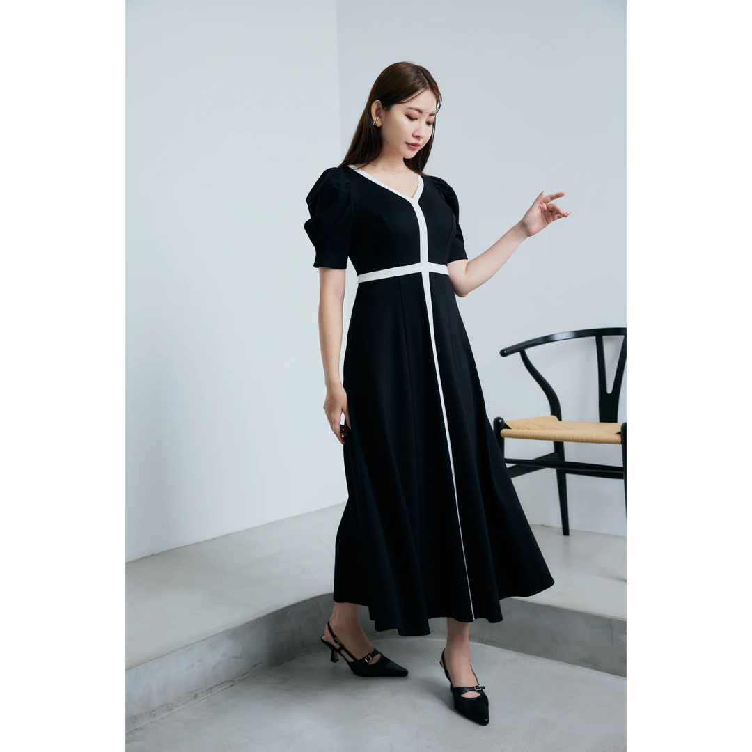 Herlipto Puff Sleeve Jersey Dress S