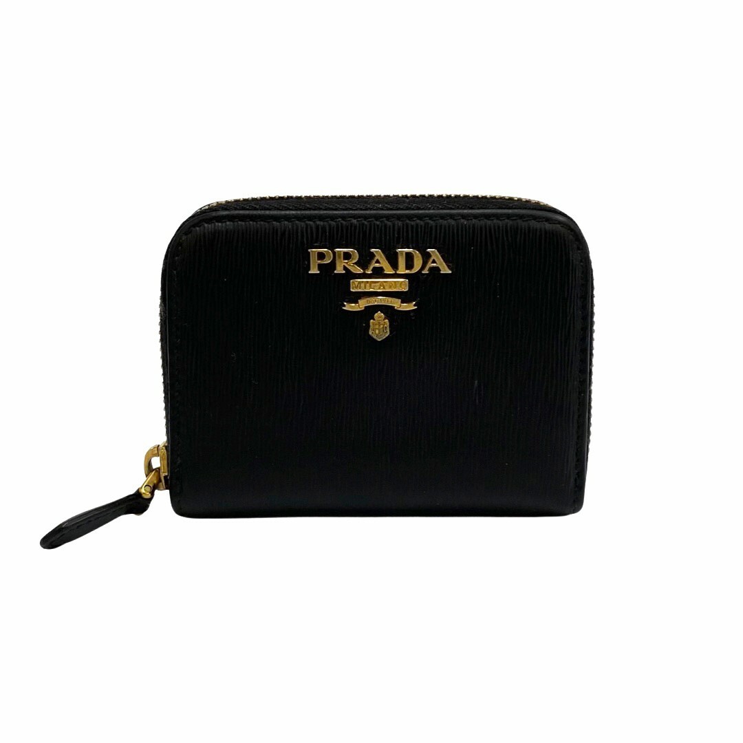 PRADA - 極 美品 箱 カード付 PRADA プラダ ロゴ 金具 レザー 本革