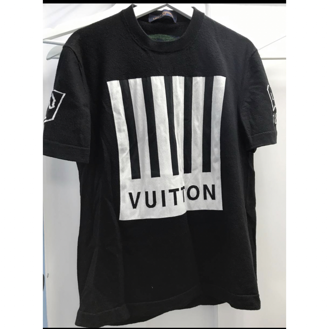 ルイヴィトン　ニットTシャツ　ロゴ　LV XL