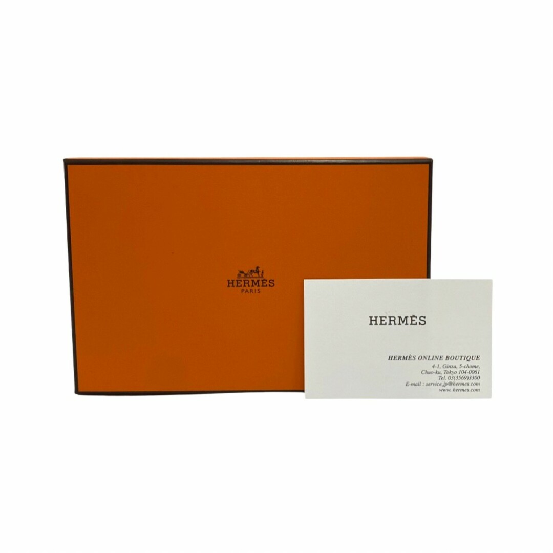 HERMES - 未使用保管品 箱付 Z 刻印 HERMES エルメス ベアンスフレ ロゴ 金具 ヴォーエプソン レザー 本革 二つ折り 長財布 ブラック 26137