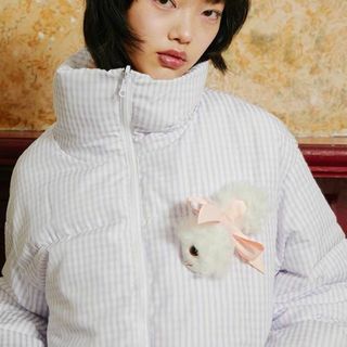 MOF ラビット×リボン ぬいぐるみブローチ アクセサリー   (ブローチ/コサージュ)