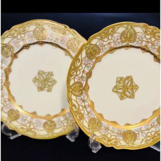 ノリタケ(Noritake)のオールドノリタケ  豪華金盛　ビジュープレート　2枚(食器)