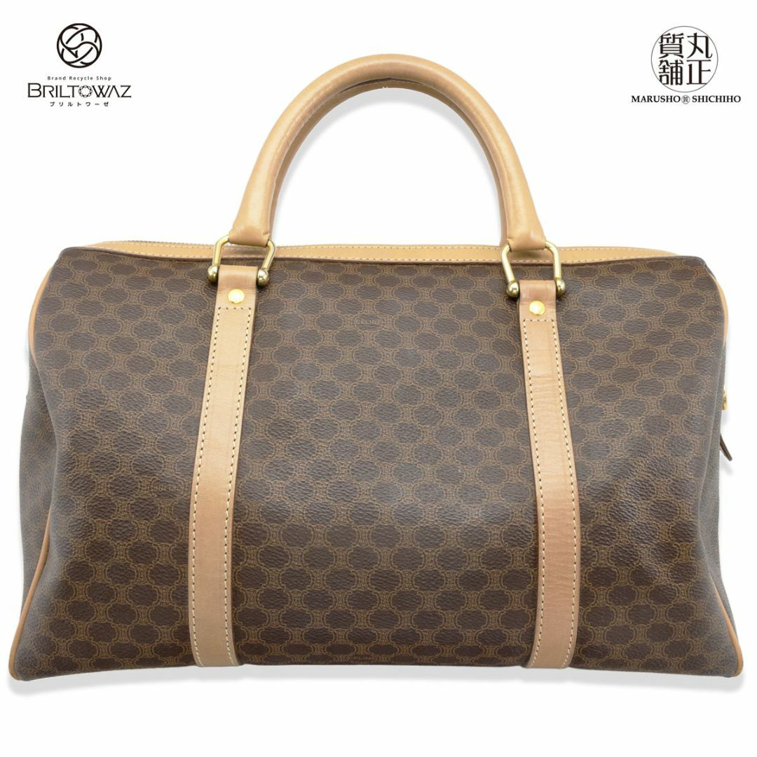 celine - セリーヌ マカダム柄 ボストン 35cm ヴィンテージ ブラウン