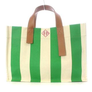 アザー(other)のジェイエヌハーツ Garden Green Stripe  緑色  白(トートバッグ)